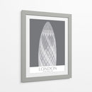 London Gerkin Monochrome - Fab Funky | Cuadro decorativo de Canvas Lab