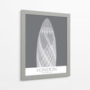 London Gerkin Monochrome - Fab Funky | Cuadro decorativo de Canvas Lab