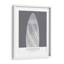 London Gerkin Monochrome - Fab Funky | Cuadro decorativo de Canvas Lab