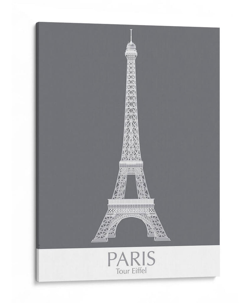 Torre Eiffel De París Monocromo - Fab Funky | Cuadro decorativo de Canvas Lab