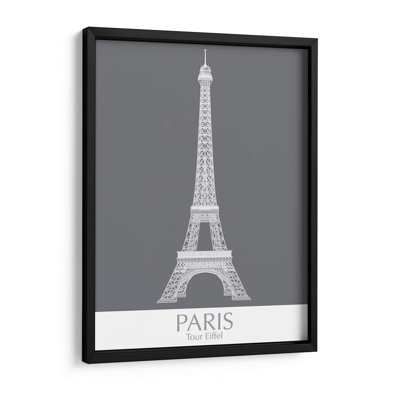 Torre Eiffel De París Monocromo - Fab Funky | Cuadro decorativo de Canvas Lab