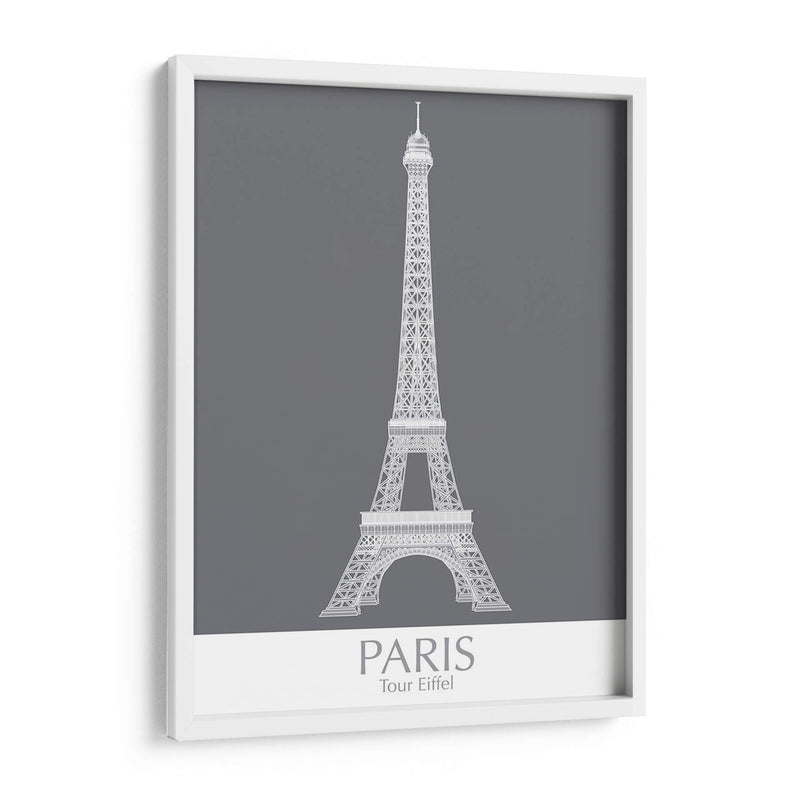 Torre Eiffel De París Monocromo - Fab Funky | Cuadro decorativo de Canvas Lab