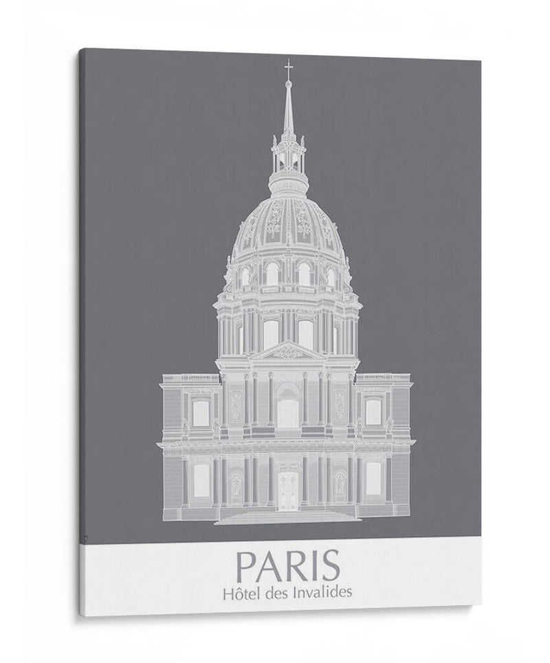 Paris Les Invalides Monocromo - Fab Funky | Cuadro decorativo de Canvas Lab