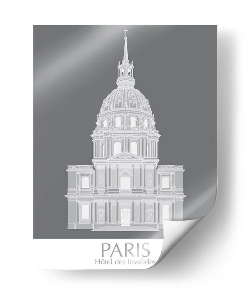 Paris Les Invalides Monocromo - Fab Funky | Cuadro decorativo de Canvas Lab