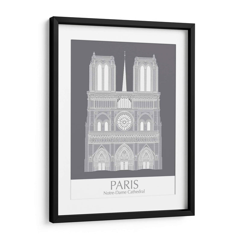 Paris Notre Dame Monocromo - Fab Funky | Cuadro decorativo de Canvas Lab