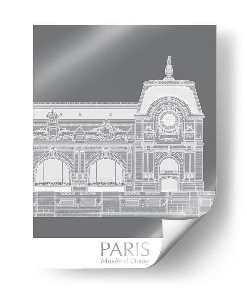 Paris Musee Dorsay Monocromo - Fab Funky | Cuadro decorativo de Canvas Lab