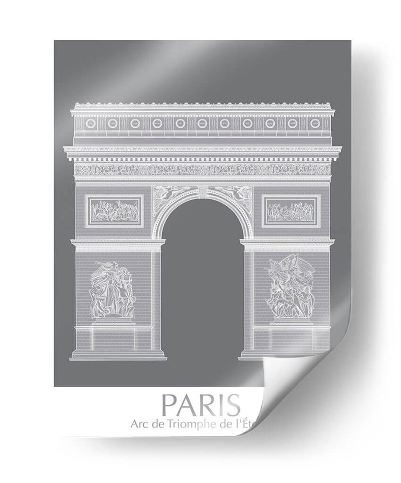 Paris Arco De Triomph Monocromo - Fab Funky | Cuadro decorativo de Canvas Lab