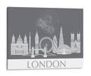 Horizonte De Londres Monocromo - Fab Funky | Cuadro decorativo de Canvas Lab