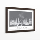 Horizonte De Londres Monocromo - Fab Funky | Cuadro decorativo de Canvas Lab