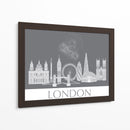 Horizonte De Londres Monocromo - Fab Funky | Cuadro decorativo de Canvas Lab