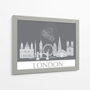 Horizonte De Londres Monocromo - Fab Funky | Cuadro decorativo de Canvas Lab