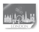 Horizonte De Londres Monocromo - Fab Funky | Cuadro decorativo de Canvas Lab