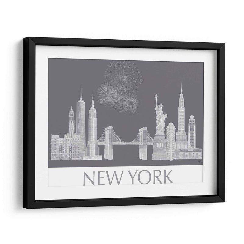 New York Skyline Monochrome - Fab Funky | Cuadro decorativo de Canvas Lab