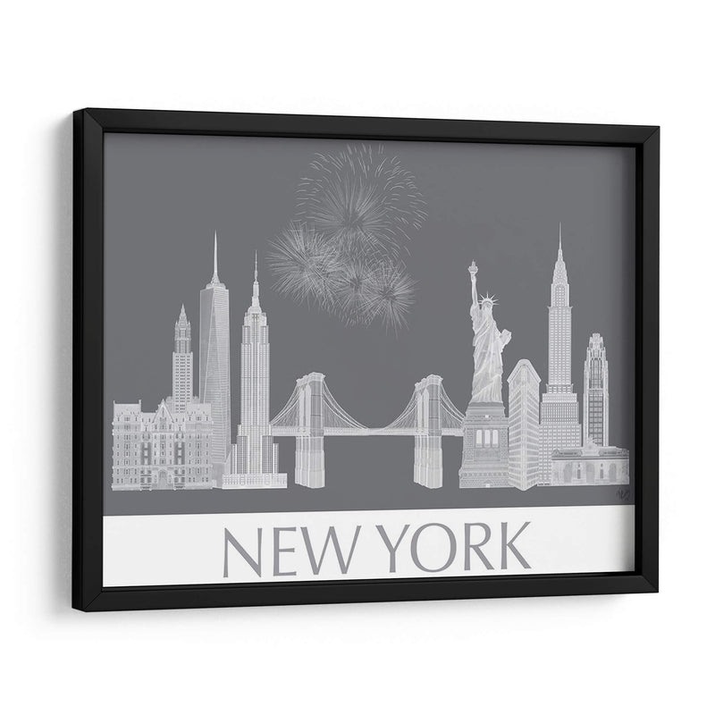 New York Skyline Monochrome - Fab Funky | Cuadro decorativo de Canvas Lab