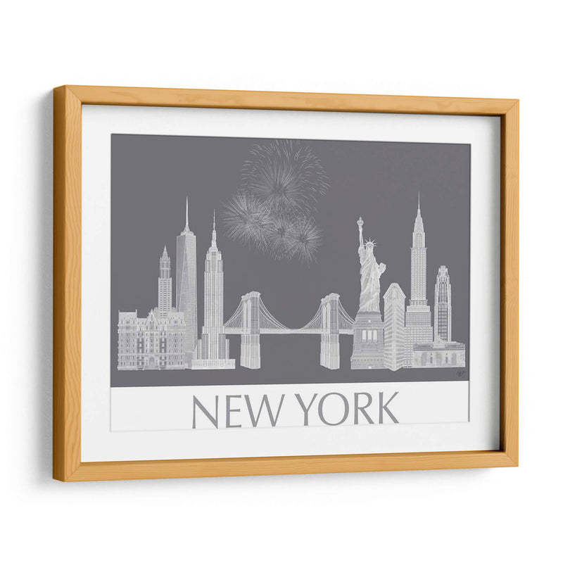 New York Skyline Monochrome - Fab Funky | Cuadro decorativo de Canvas Lab