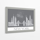 New York Skyline Monochrome - Fab Funky | Cuadro decorativo de Canvas Lab