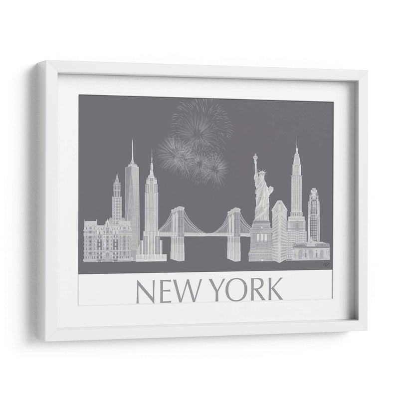 New York Skyline Monochrome - Fab Funky | Cuadro decorativo de Canvas Lab