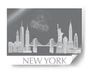 New York Skyline Monochrome - Fab Funky | Cuadro decorativo de Canvas Lab