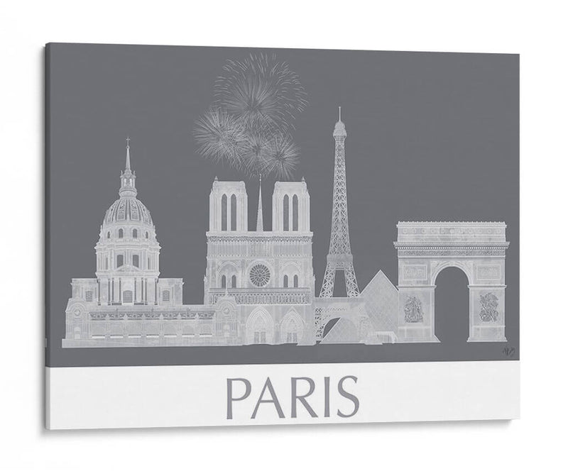 Paris Horizonte Monocromo - Fab Funky | Cuadro decorativo de Canvas Lab