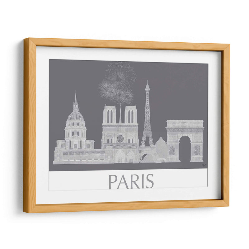 Paris Horizonte Monocromo - Fab Funky | Cuadro decorativo de Canvas Lab