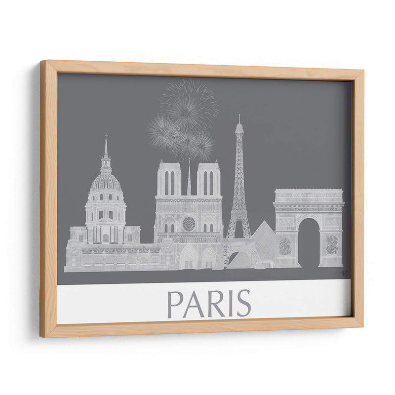 Paris Horizonte Monocromo - Fab Funky | Cuadro decorativo de Canvas Lab