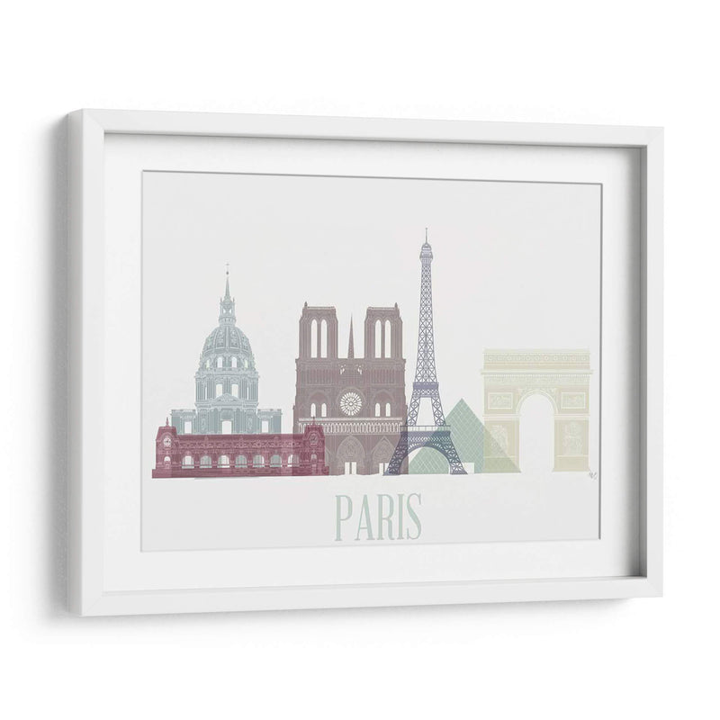 Horizonte De Paris - Fab Funky | Cuadro decorativo de Canvas Lab