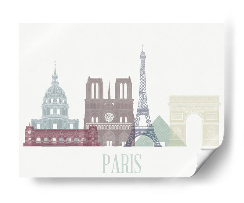 Horizonte De Paris - Fab Funky | Cuadro decorativo de Canvas Lab