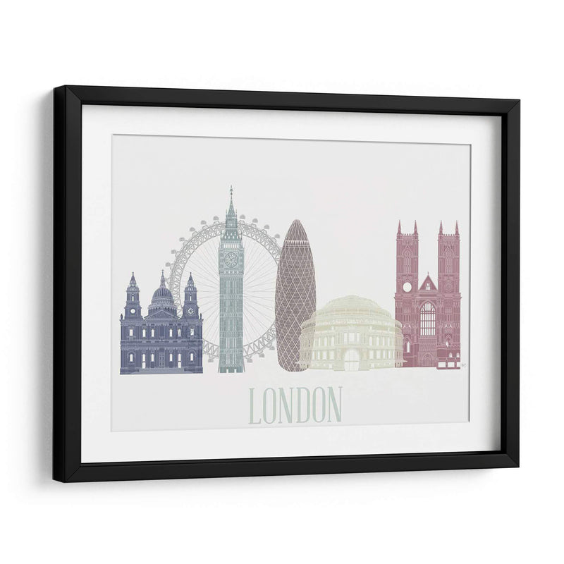 Horizonte De Londres - Fab Funky | Cuadro decorativo de Canvas Lab