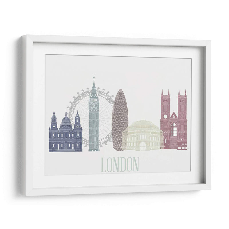 Horizonte De Londres - Fab Funky | Cuadro decorativo de Canvas Lab