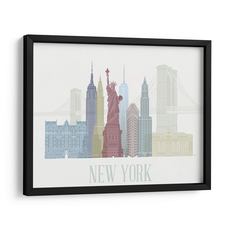 Horizonte De Nueva York - Fab Funky | Cuadro decorativo de Canvas Lab