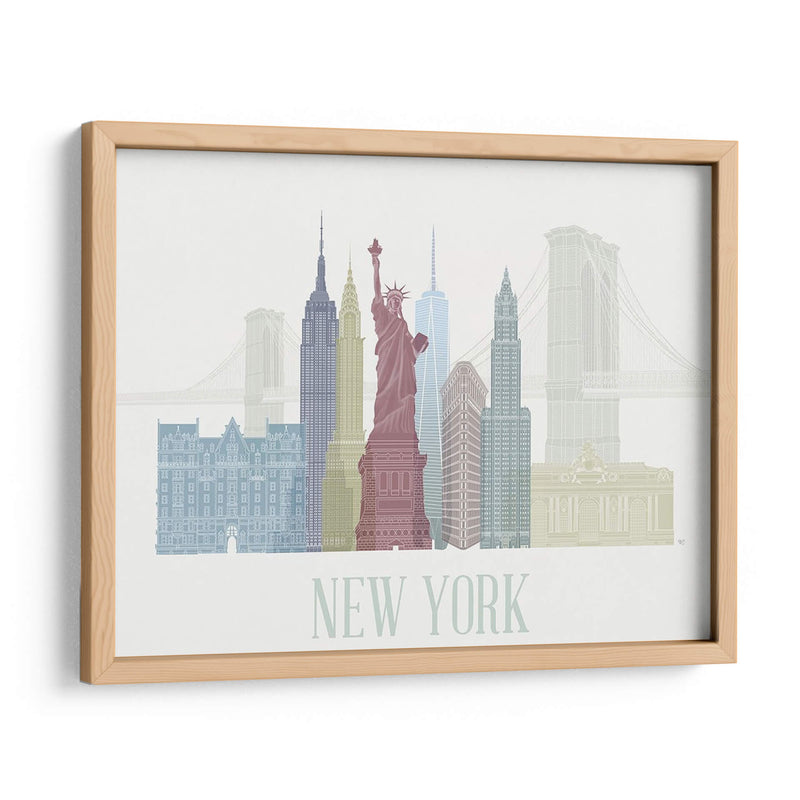 Horizonte De Nueva York - Fab Funky | Cuadro decorativo de Canvas Lab