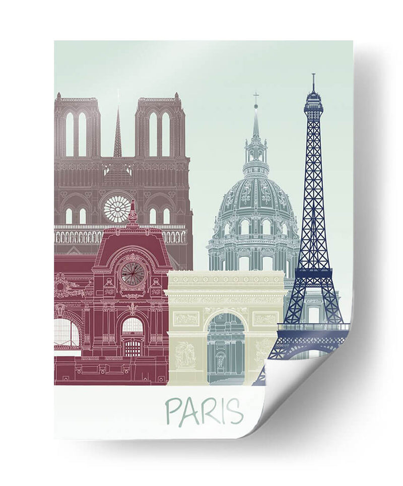 Horizonte De Paris II - Fab Funky | Cuadro decorativo de Canvas Lab