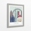Horizonte De Londres II - Fab Funky | Cuadro decorativo de Canvas Lab