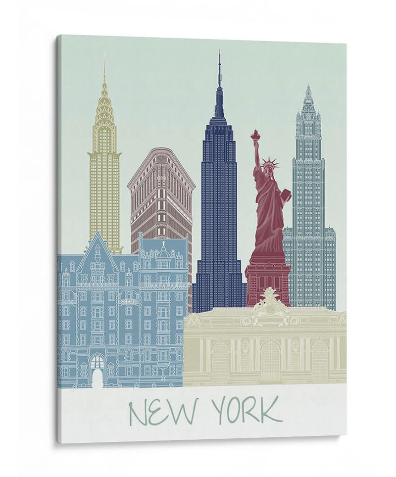 Horizonte De Nueva York II - Fab Funky | Cuadro decorativo de Canvas Lab