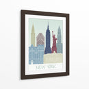 Horizonte De Nueva York II - Fab Funky | Cuadro decorativo de Canvas Lab