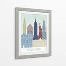 Horizonte De Nueva York II - Fab Funky | Cuadro decorativo de Canvas Lab