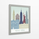 Horizonte De Nueva York II - Fab Funky | Cuadro decorativo de Canvas Lab