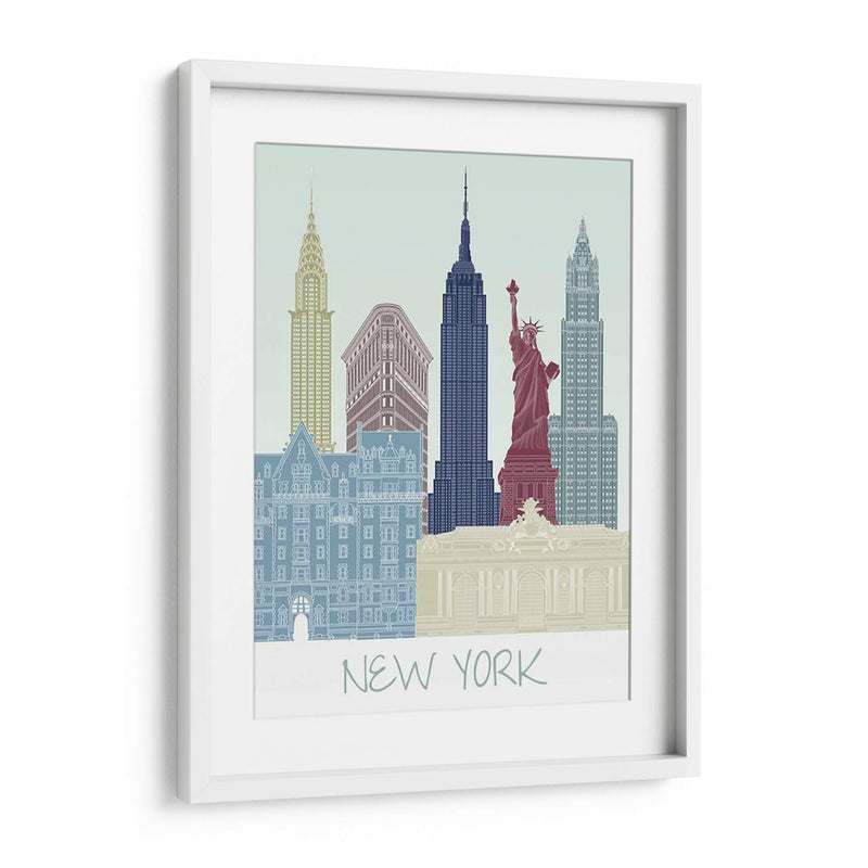 Horizonte De Nueva York II - Fab Funky | Cuadro decorativo de Canvas Lab