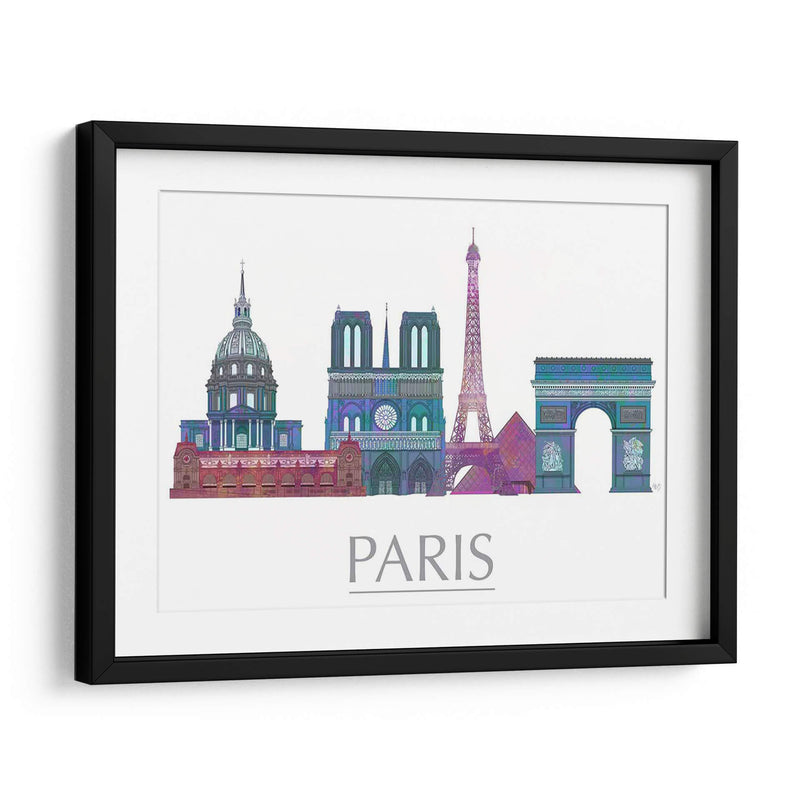 Skyline De París Edificios De Colores - Fab Funky | Cuadro decorativo de Canvas Lab