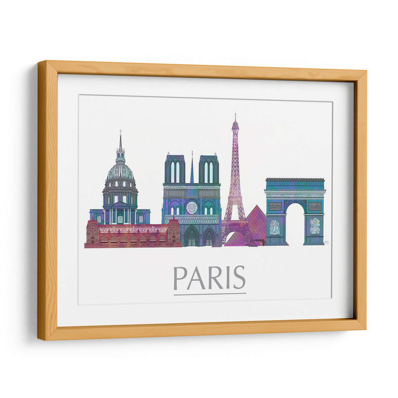 Skyline De París Edificios De Colores - Fab Funky | Cuadro decorativo de Canvas Lab