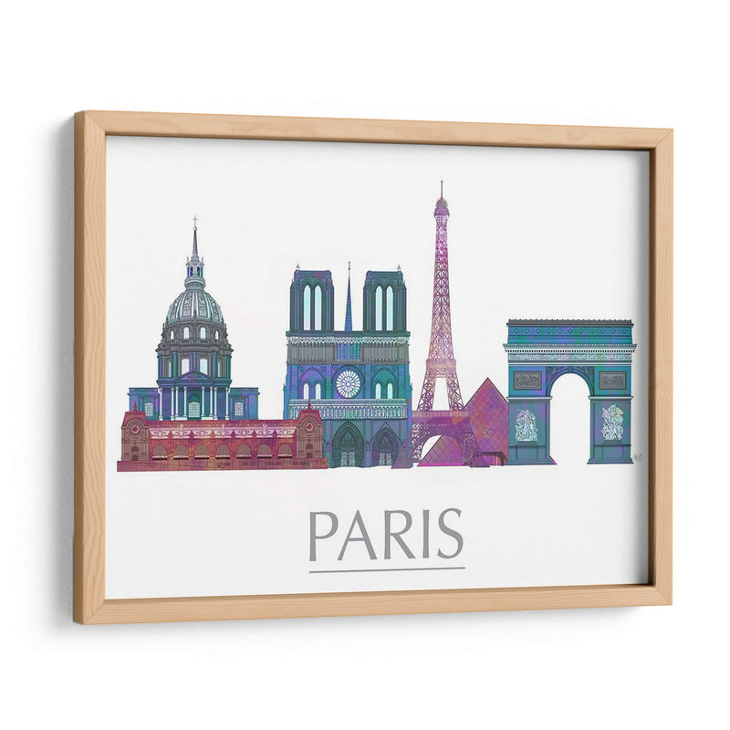 Skyline De París Edificios De Colores - Fab Funky | Cuadro decorativo de Canvas Lab