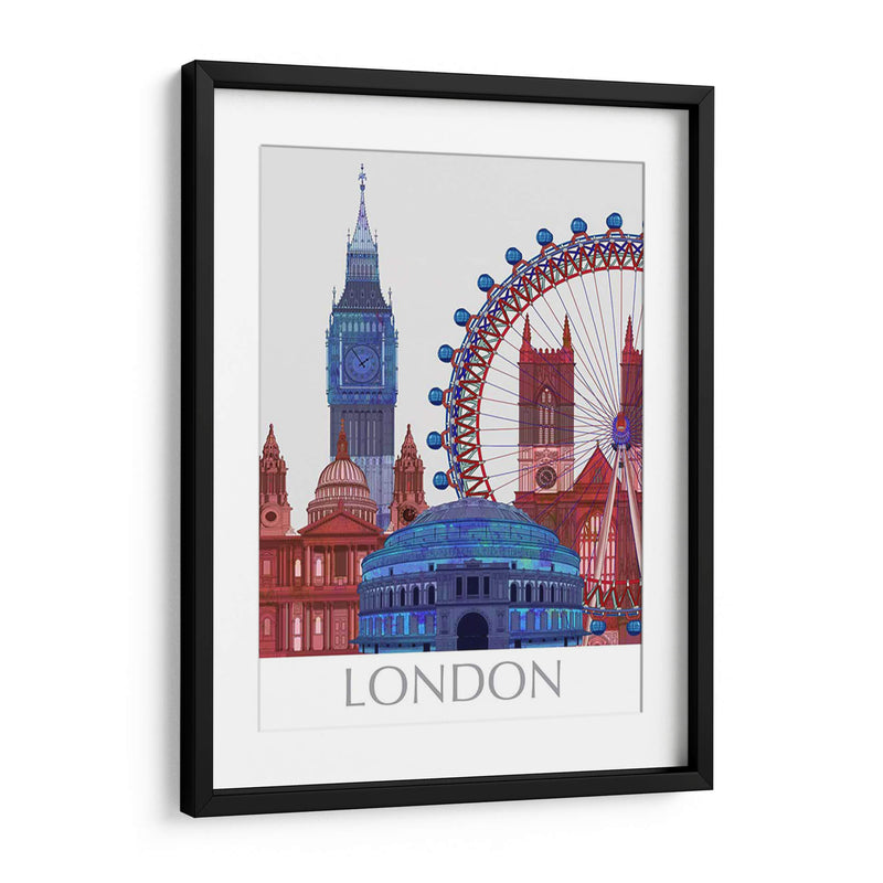 Londres Londres, Azul Rojo II - Fab Funky | Cuadro decorativo de Canvas Lab