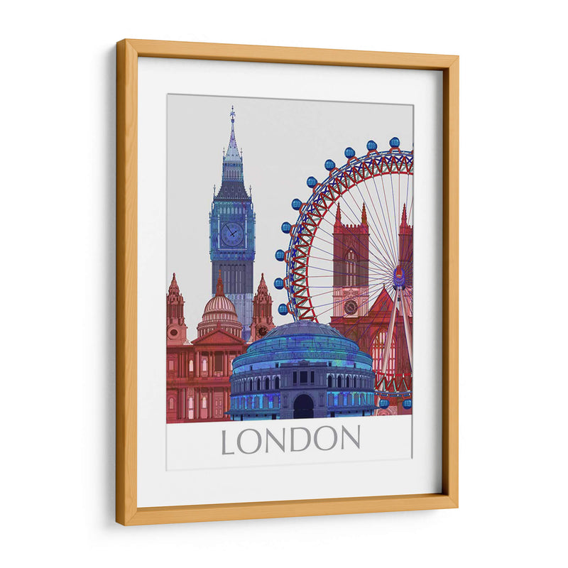 Londres Londres, Azul Rojo II - Fab Funky | Cuadro decorativo de Canvas Lab