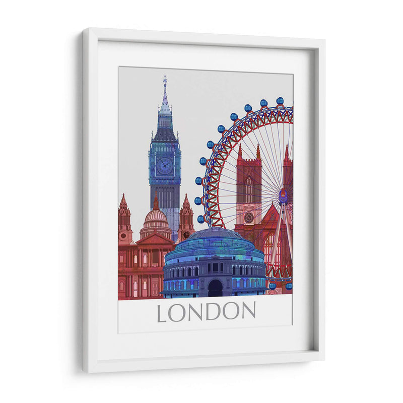 Londres Londres, Azul Rojo II - Fab Funky | Cuadro decorativo de Canvas Lab