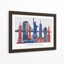 Lugares Prominentes De Nueva York, Azul Rojo - Fab Funky | Cuadro decorativo de Canvas Lab