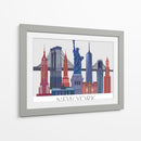 Lugares Prominentes De Nueva York, Azul Rojo - Fab Funky | Cuadro decorativo de Canvas Lab