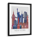 Lugares Prominentes De Nueva York, Azul Rojo II - Fab Funky | Cuadro decorativo de Canvas Lab
