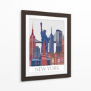 Lugares Prominentes De Nueva York, Azul Rojo II - Fab Funky | Cuadro decorativo de Canvas Lab