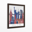Lugares Prominentes De Nueva York, Azul Rojo II - Fab Funky | Cuadro decorativo de Canvas Lab