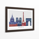 Lugares Prominentes De París, Azul Rojo - Fab Funky | Cuadro decorativo de Canvas Lab